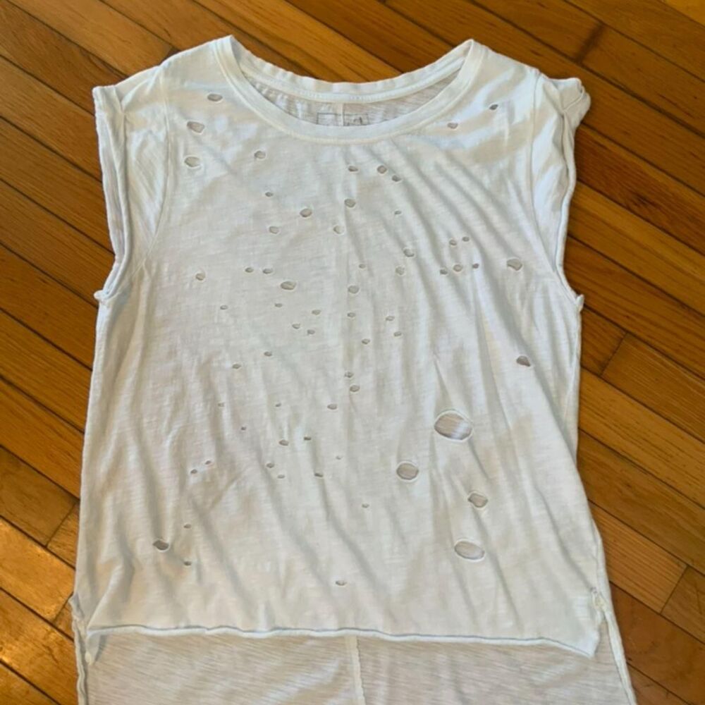 Free People Women's White T-shirt